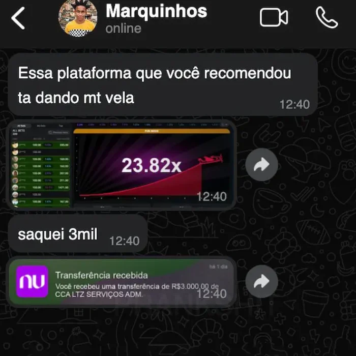 Avaliação Jogador que Ganhou no Jogo do Aviãozinho